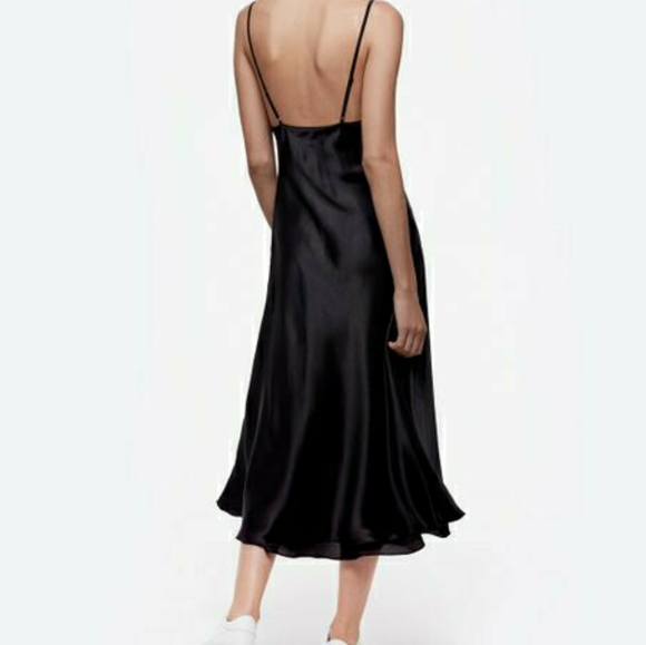 Daya by Zendaya Black Cami Slip Dress (M) - Picture 3 of 12